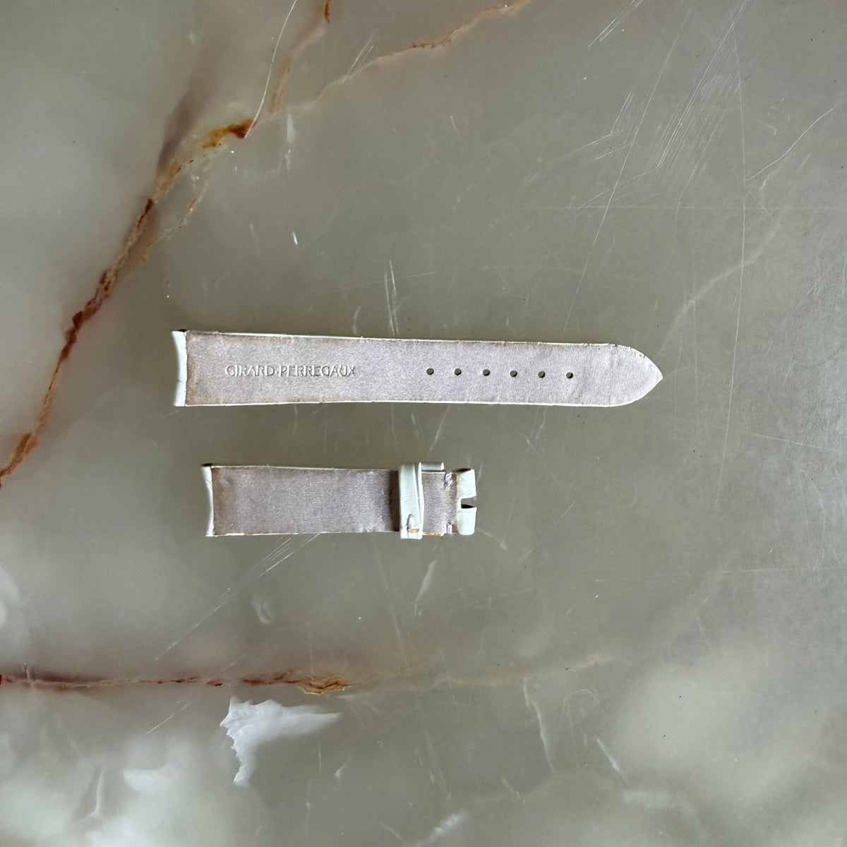 Authentic Girard Perregaux White Crocodile Watch Strap Band 16mm