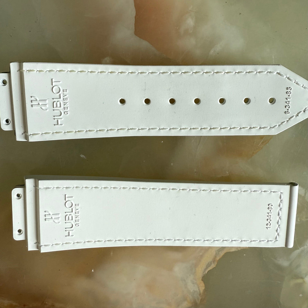 Authentic Hublot White Rubber Watch Strap Band 22mm 12-341-80 & 6-341-85
