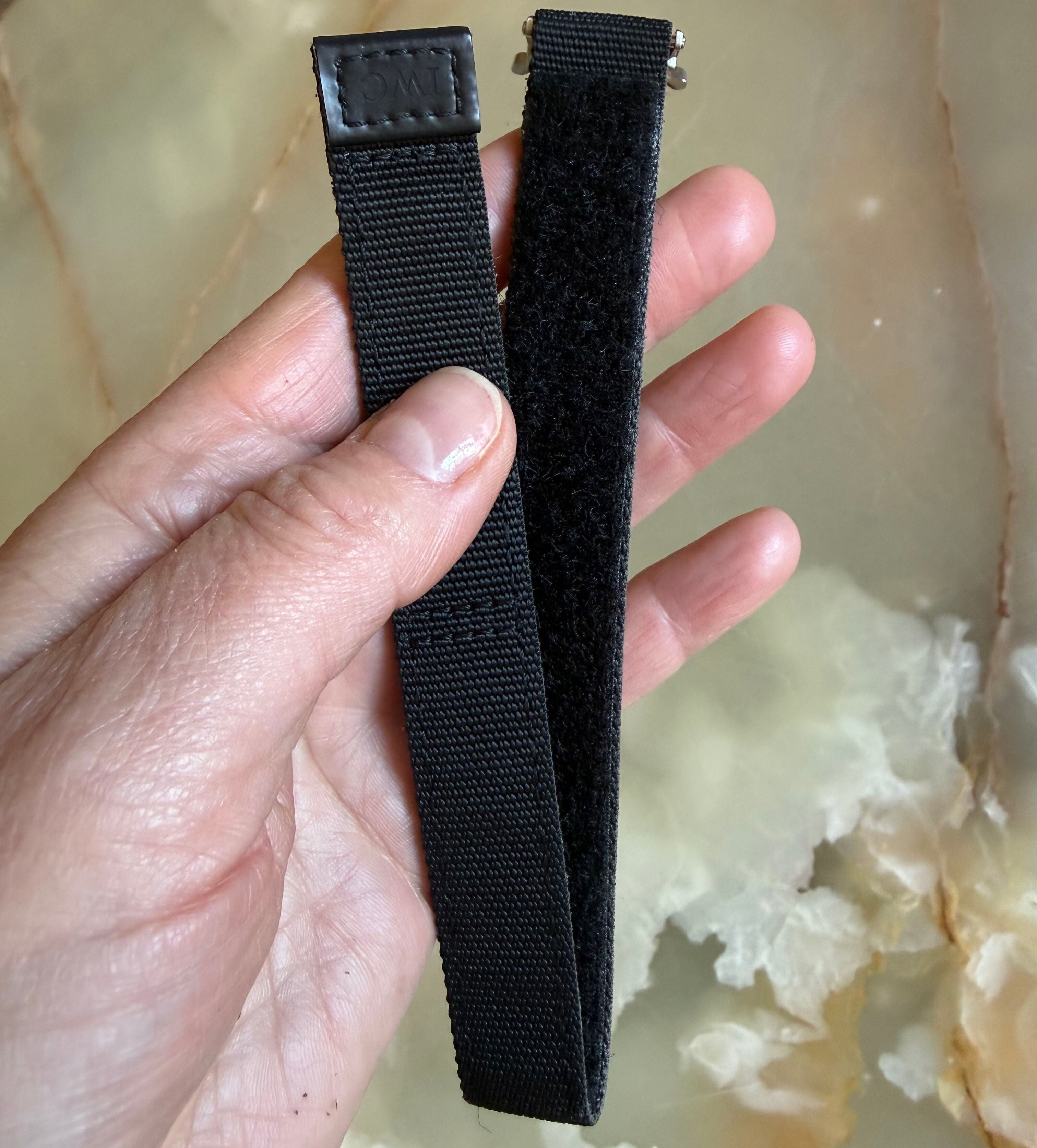 Authentic IWC Black Nylon Watch Band Bracelet with Buckle 19mm