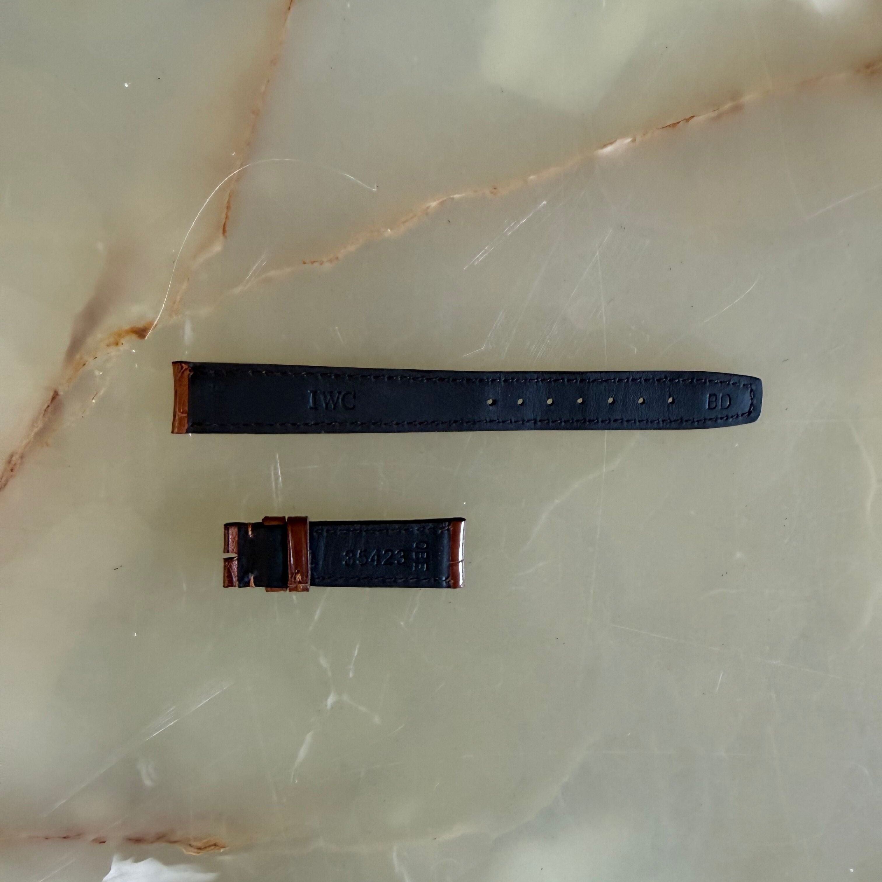 Authentic IWC Brown Alligator Watch Band Strap 16mm