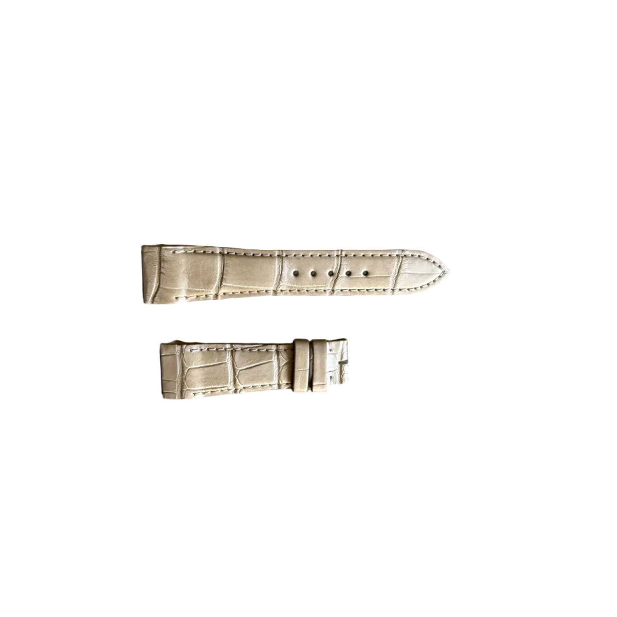 Authentic Jaeger LeCoultre Beige Alligator Quick Release Watch Strap Band 19.5mm