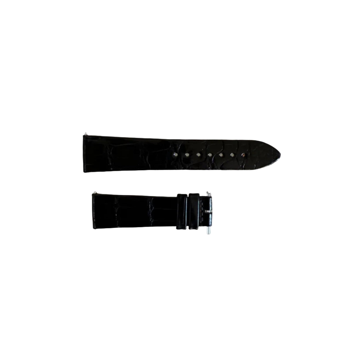 Authentic Jaeger LeCoultre Black Alligator Watch Strap Band 19mm
