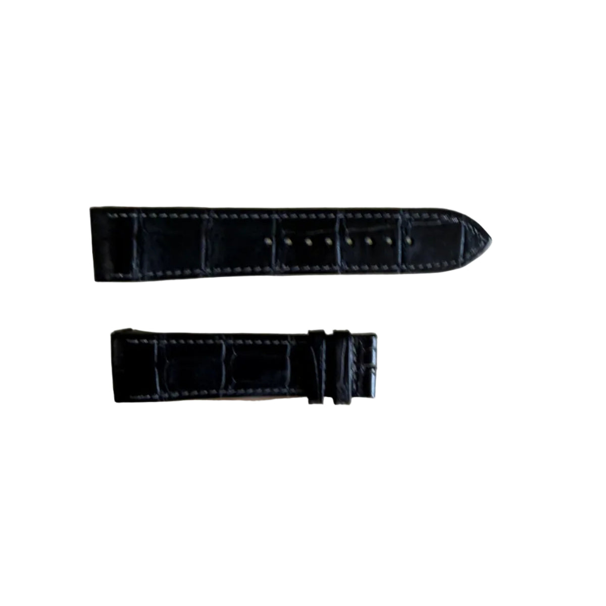 Authentic Jaeger LeCoultre Black Alligator Watch Strap Band 22mm