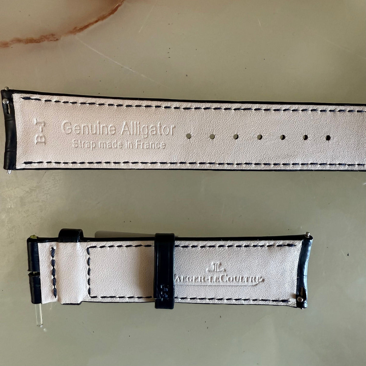 Authentic Jaeger LeCoultre Blue Alligator Watch Strap Band 20mm
