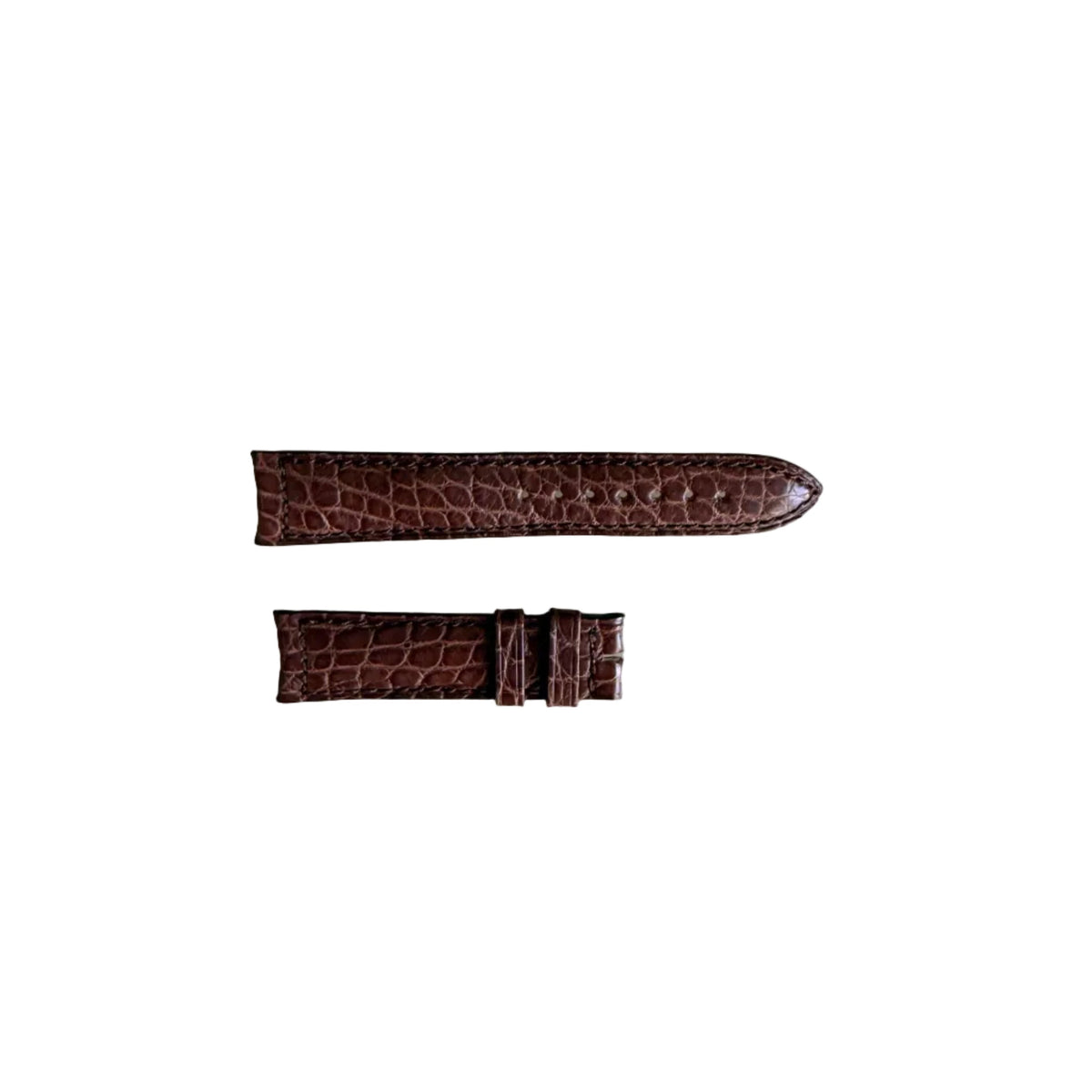 Authentic Jaeger LeCoultre Brown Alligator Watch Strap Band 17.45mm