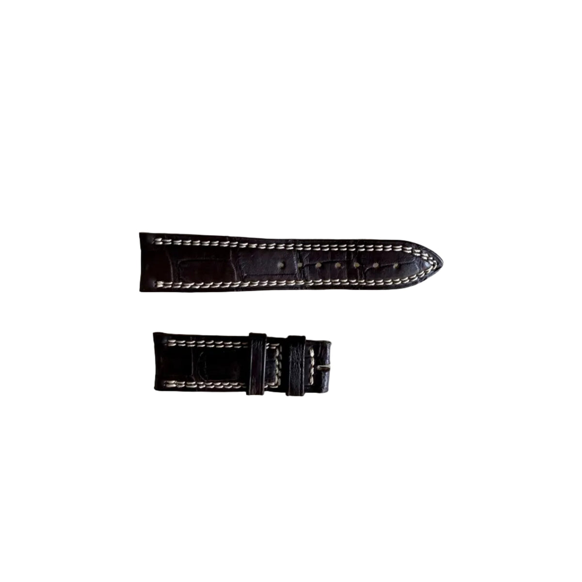 Authentic Jaeger LeCoultre Brown Alligator Watch Strap Band 18mm