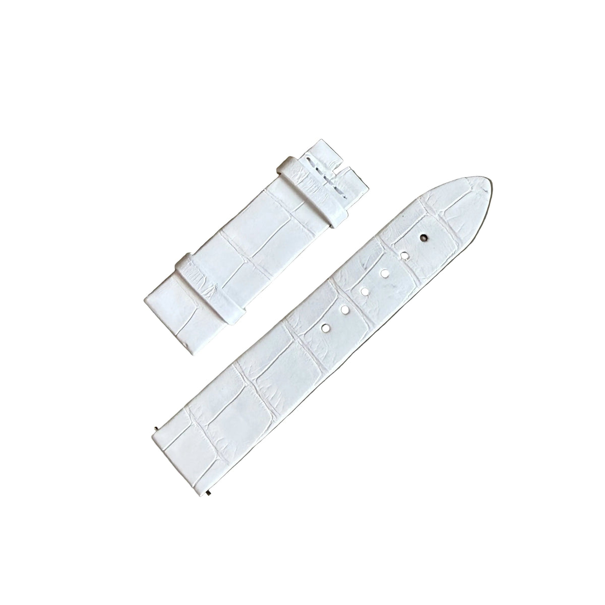 Authentic Jaeger LeCoultre White Alligator Watch Band Strap 17mm