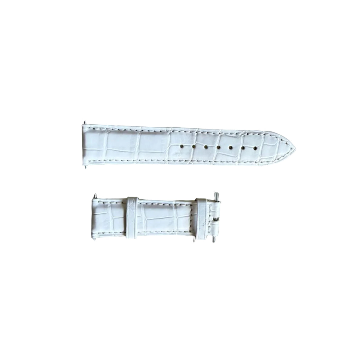 Authentic Jaeger LeCoultre White Alligator Watch Strap Band 20mm