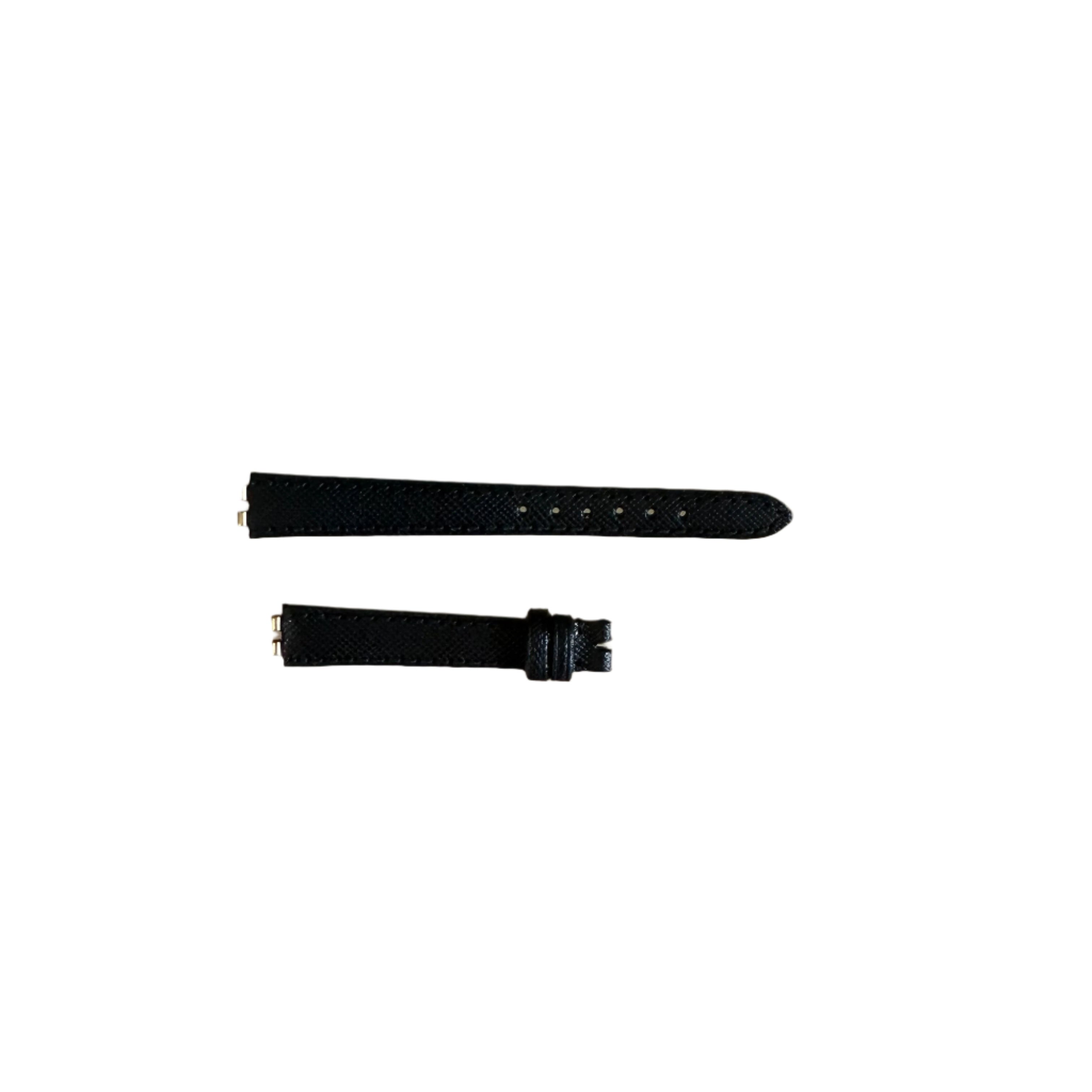 Authentic Lady's Omega Black Leather Watch Strap Band 12mm