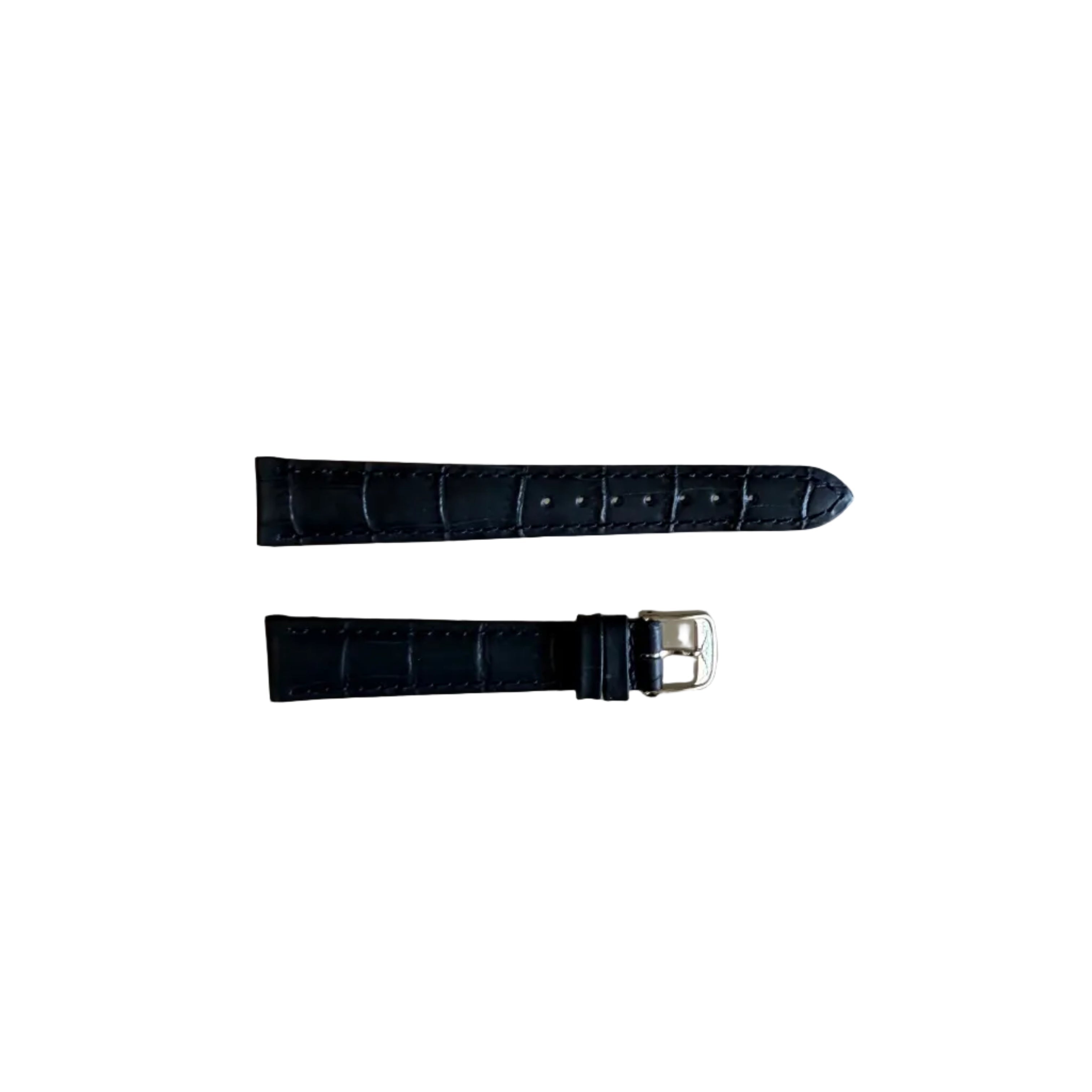 Authentic Longines Navy Blue Alligator Watch Band Strap 15mm Buckle