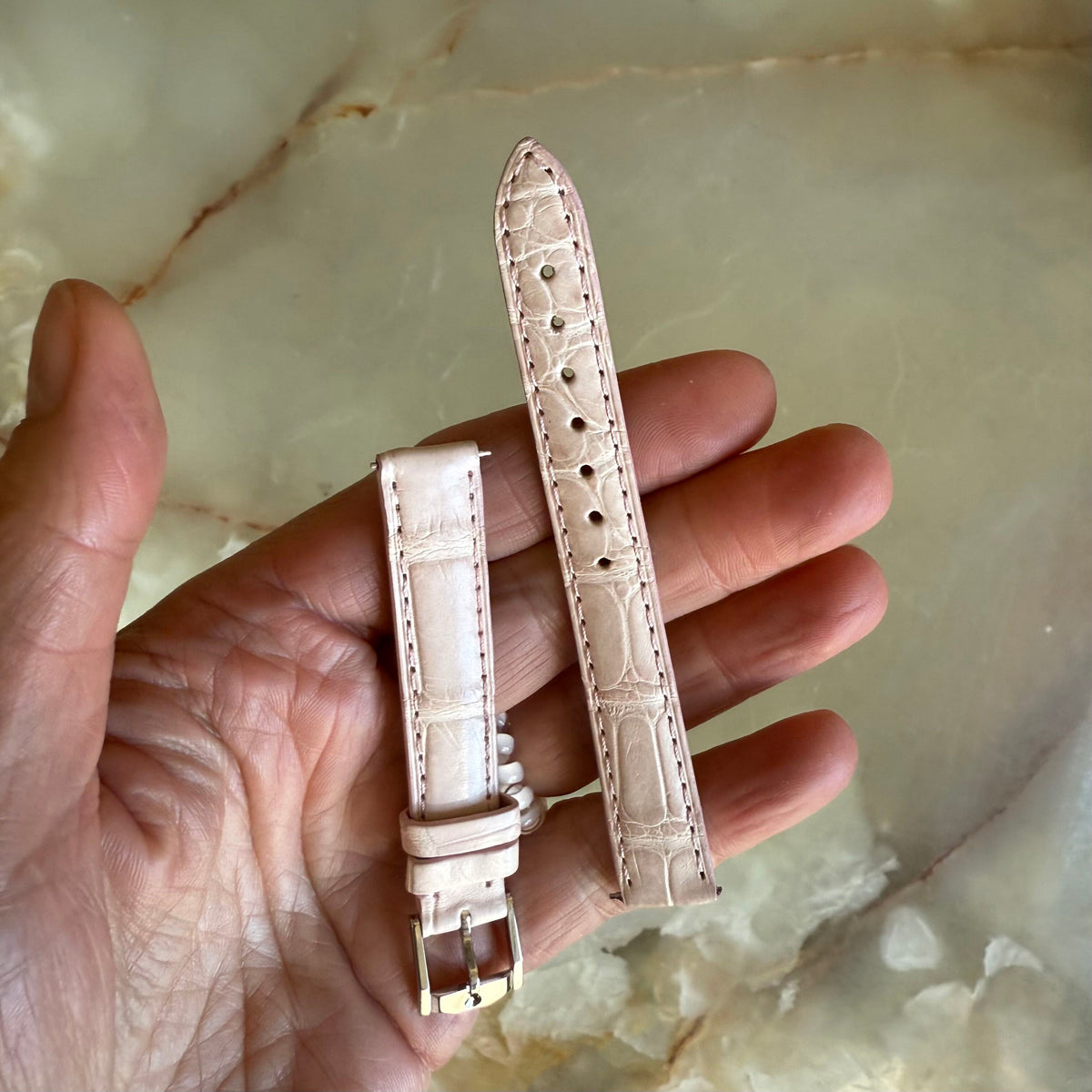 Authentic Movado Pink Alligator Watch Strap Band 13mm w Buckle