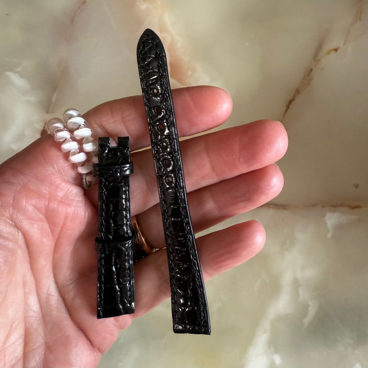 Authentic Omega Black Alligator Watch Strap Band 13mm 032FAST131ON