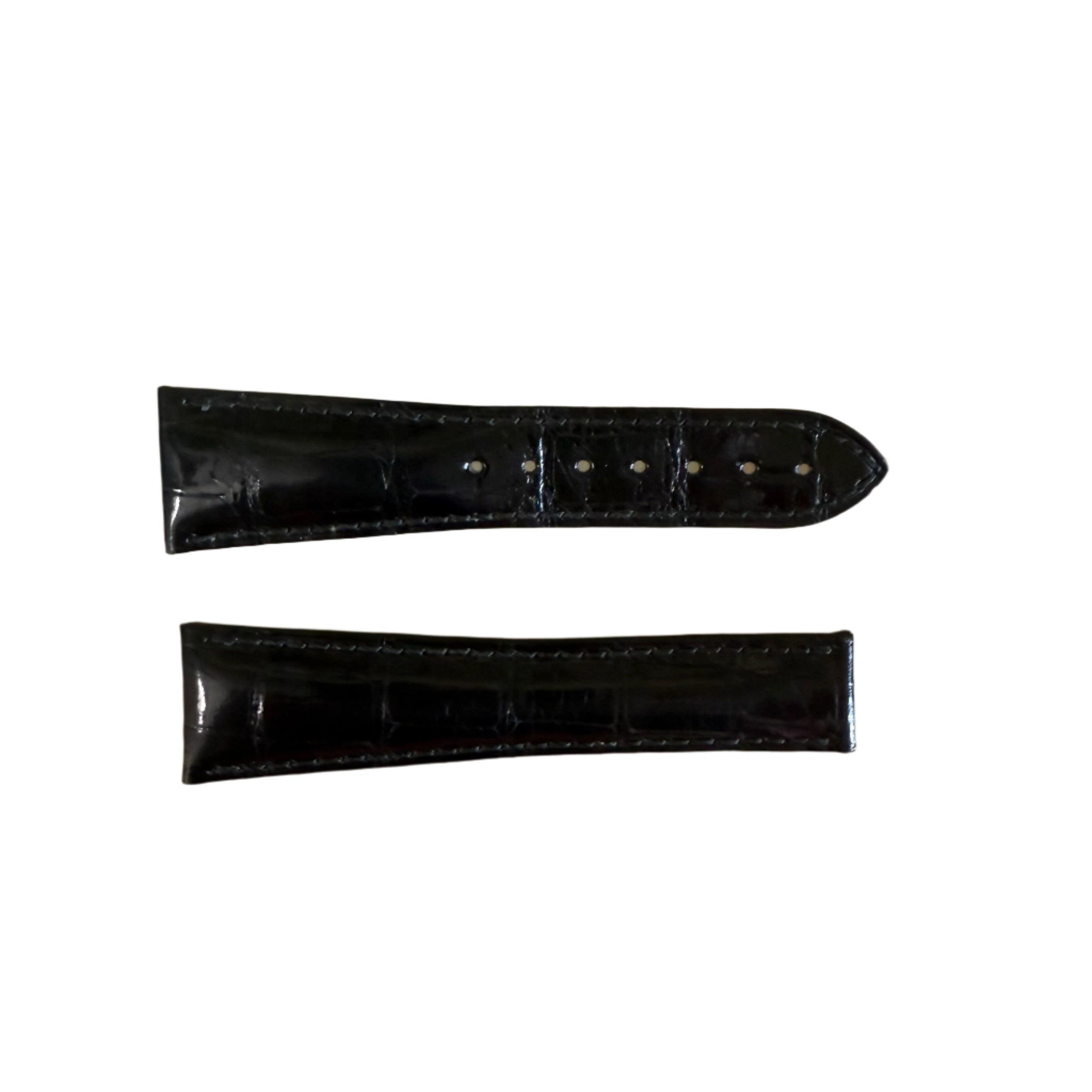 Authentic Omega Black Alligator Watch Strap Band 24mm