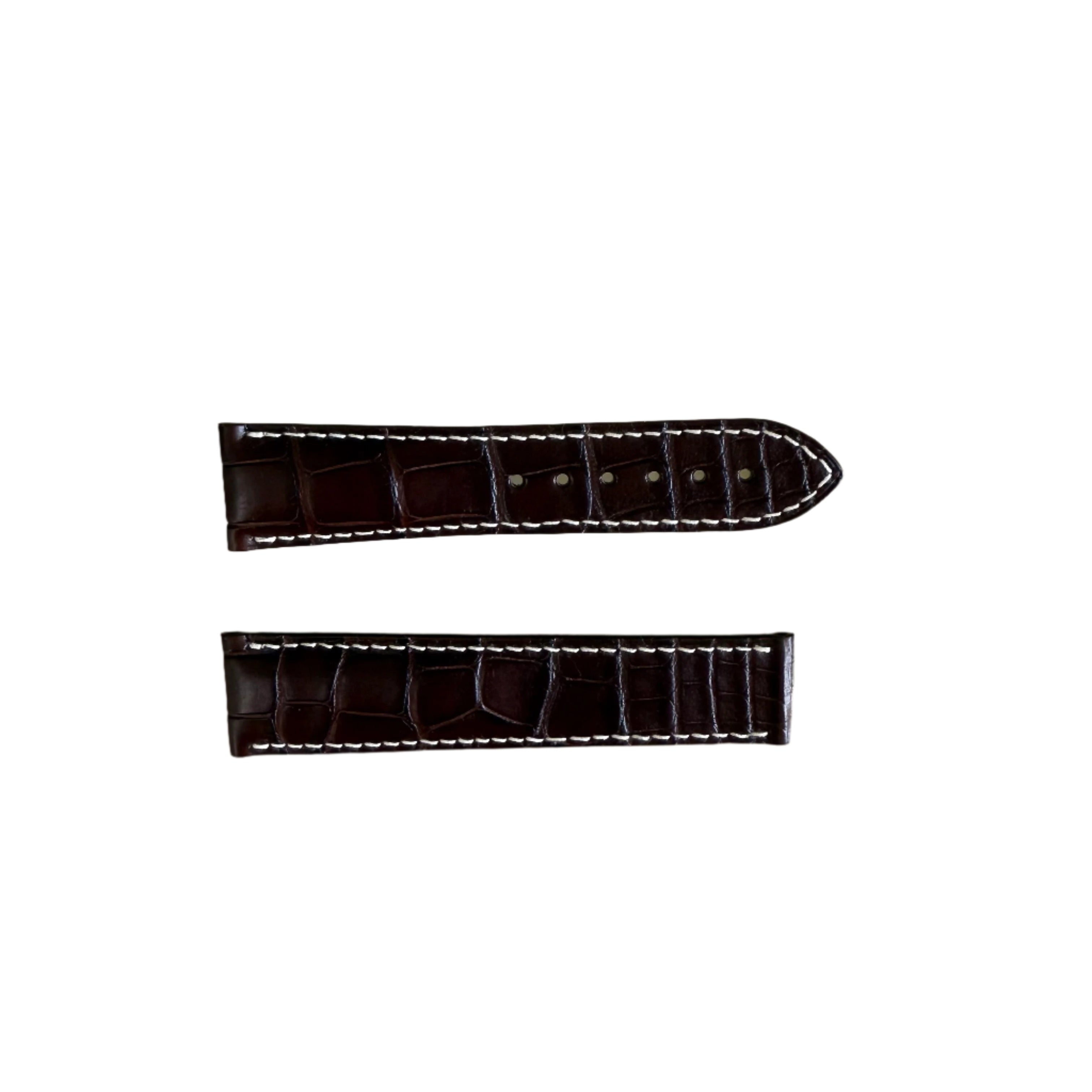 Authentic Omega Brown Alligator Watch Strap Band 20mm 98000244S