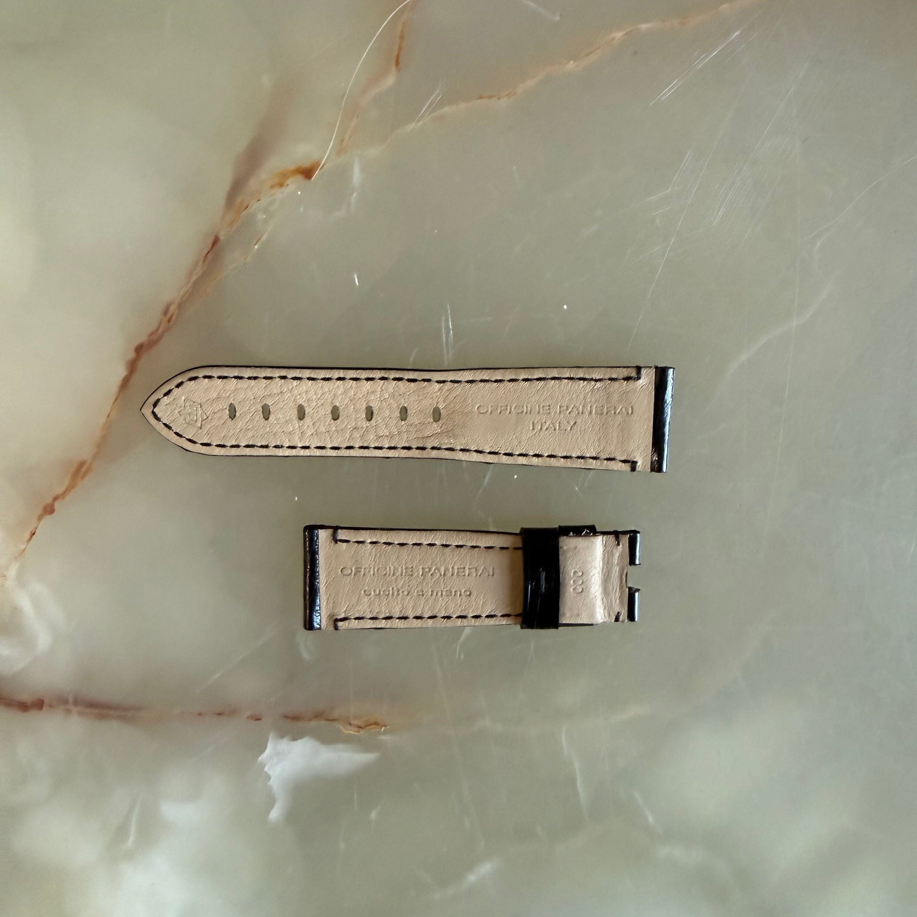 Authentic Panerai Black Alligator Watch Strap Band 23mm