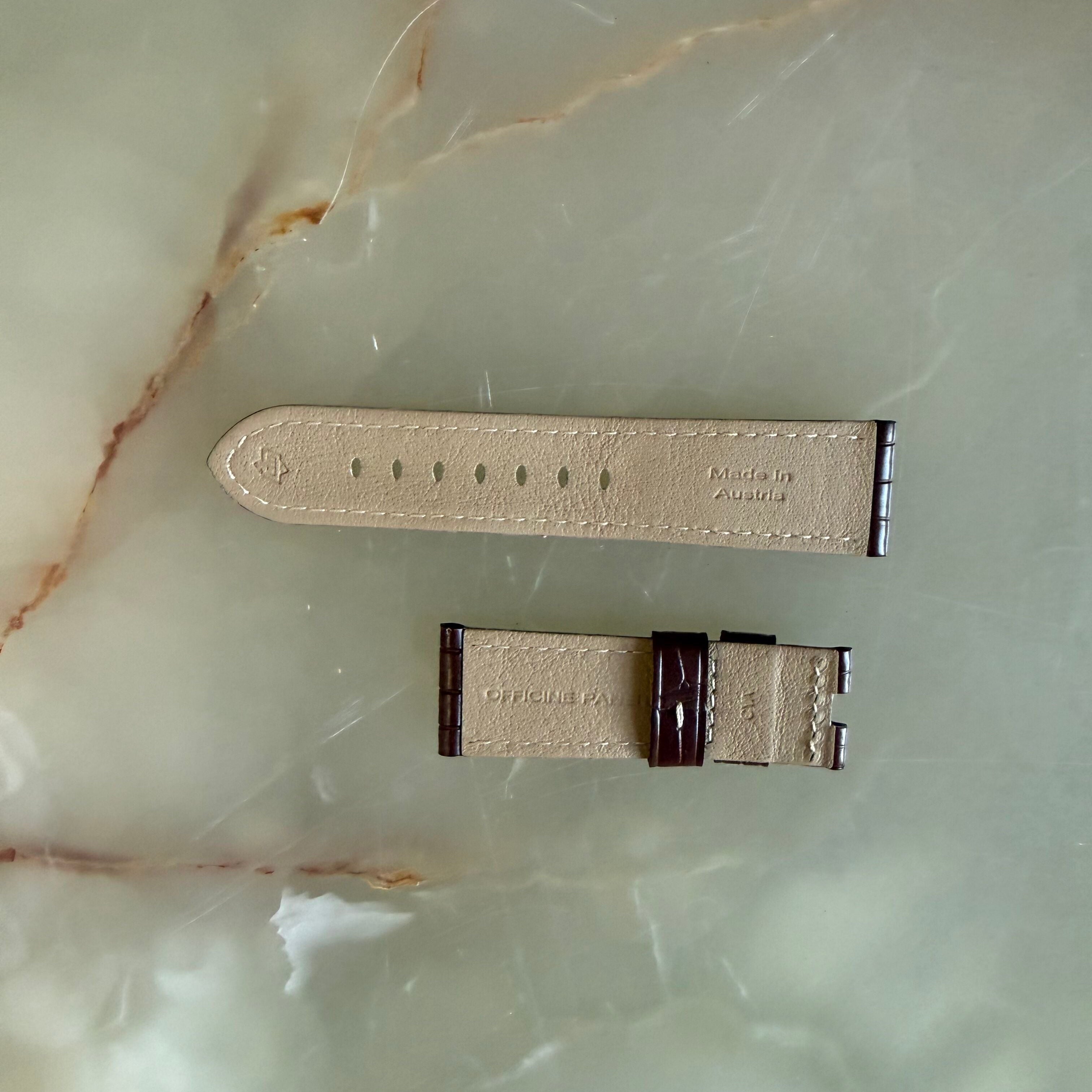 Authentic Panerai Brown Alligator Watch Strap Band 24mm
