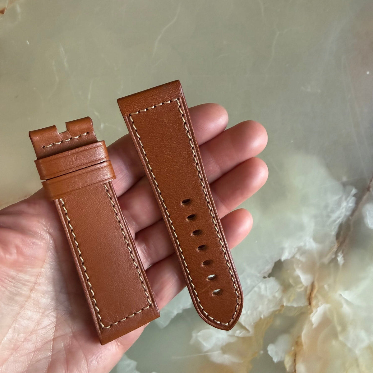 Authentic Panerai Brown Leather Watch Strap Band 26.5mm