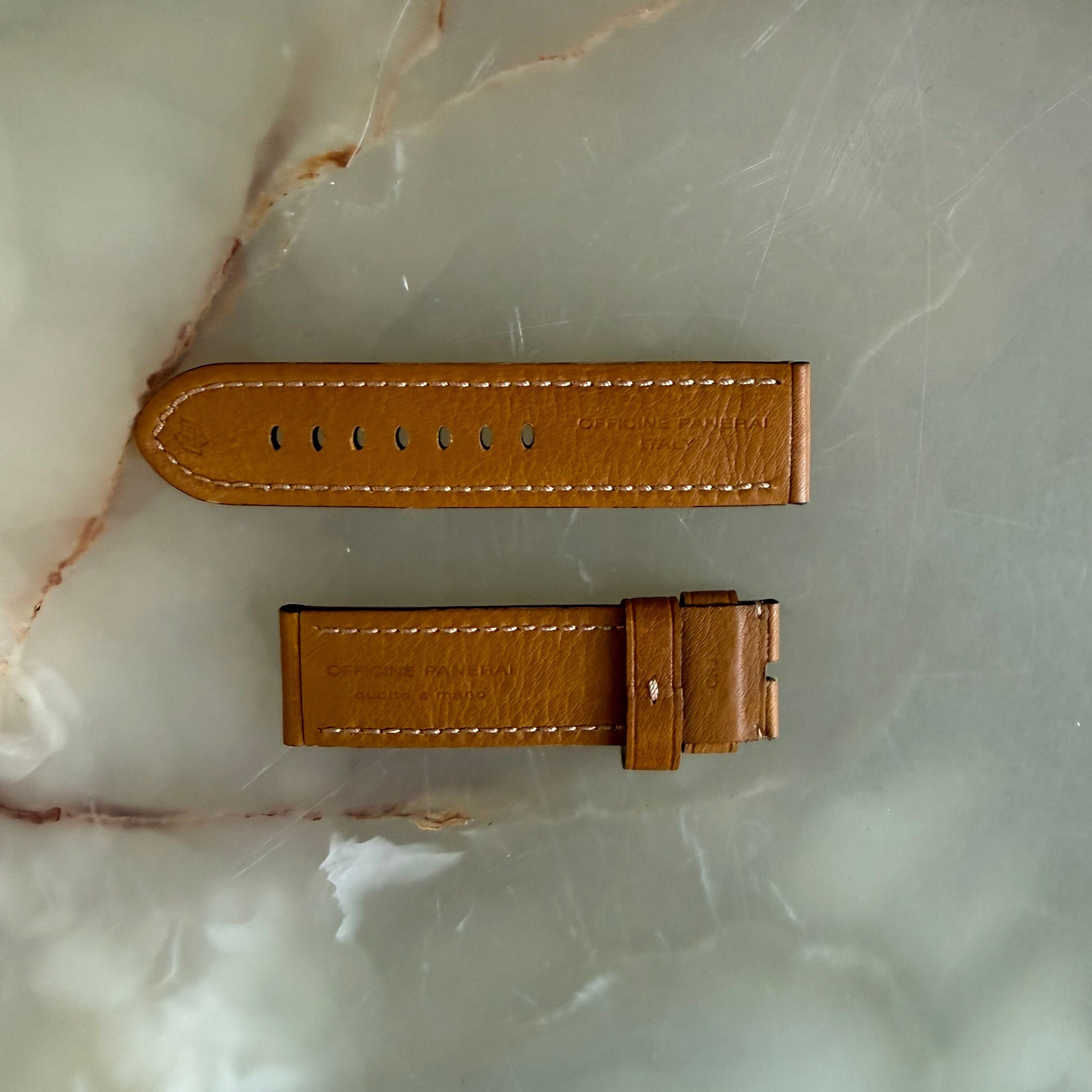 Authentic Panerai Brown Leather Watch Strap Band 26mm