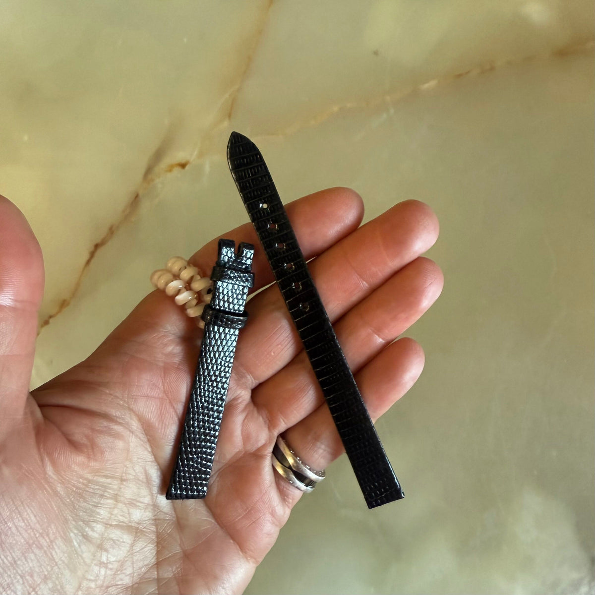 Authentic Patek Philippe Black Lizard Watch Strap Band 11mm