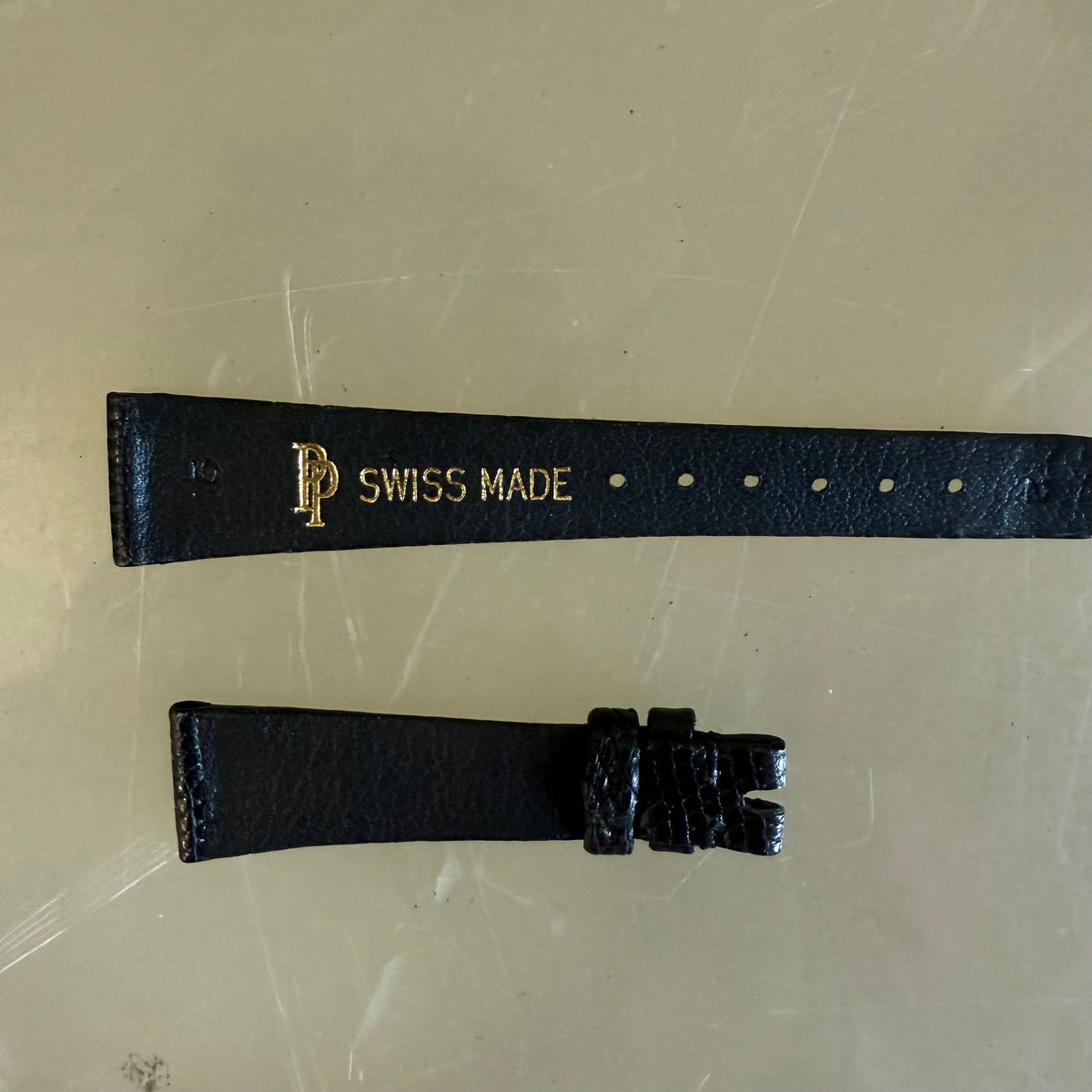 Authentic Patek Philippe Black Lizard Watch Strap Band 15mm