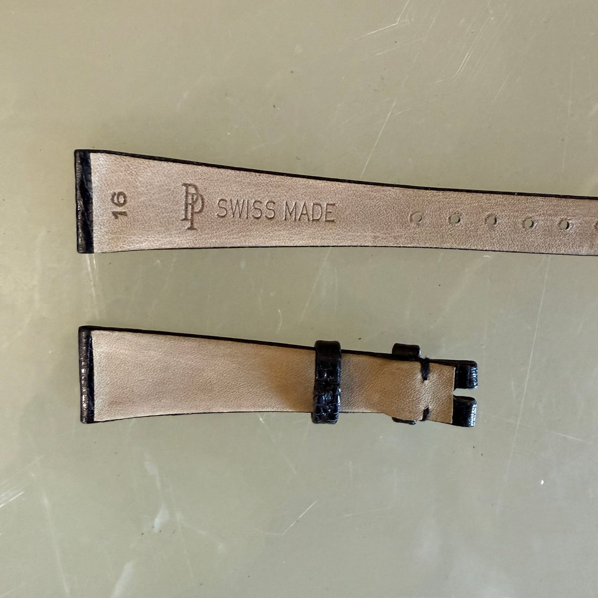 Authentic Patek Philippe Black Lizard Watch Strap Band 16mm