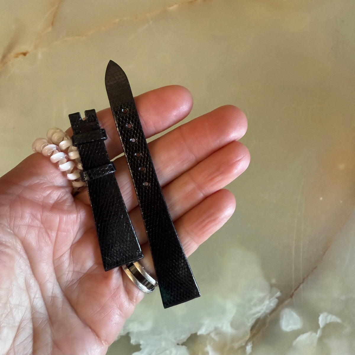 Authentic Patek Philippe Black Lizard Watch Strap Band 16mm