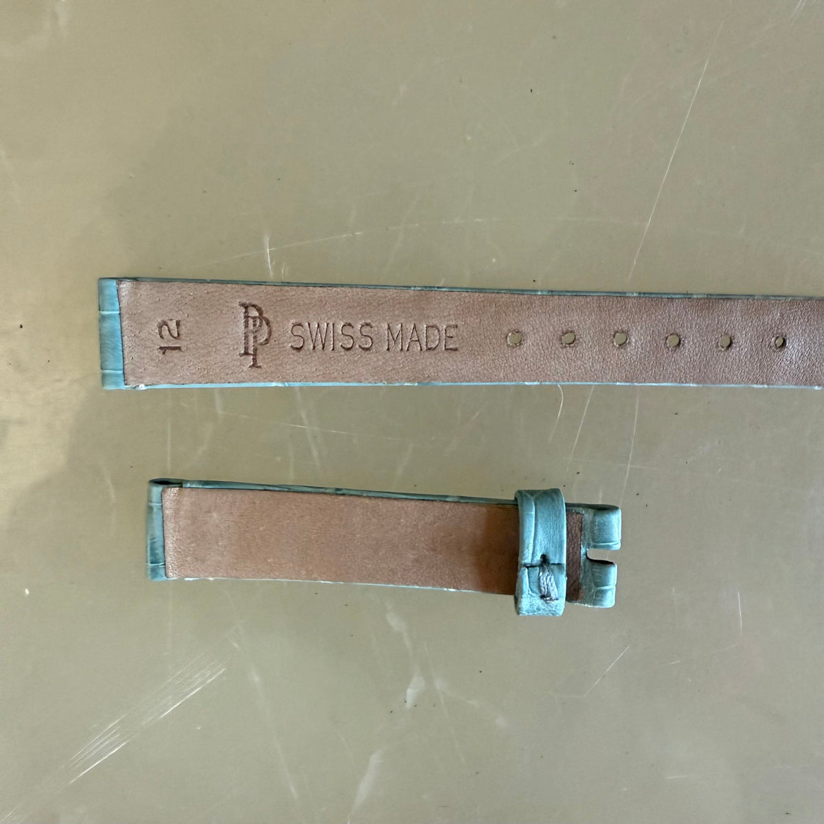 Authentic Patek Philippe Blue Crocodile Watch Strap Band 12mm