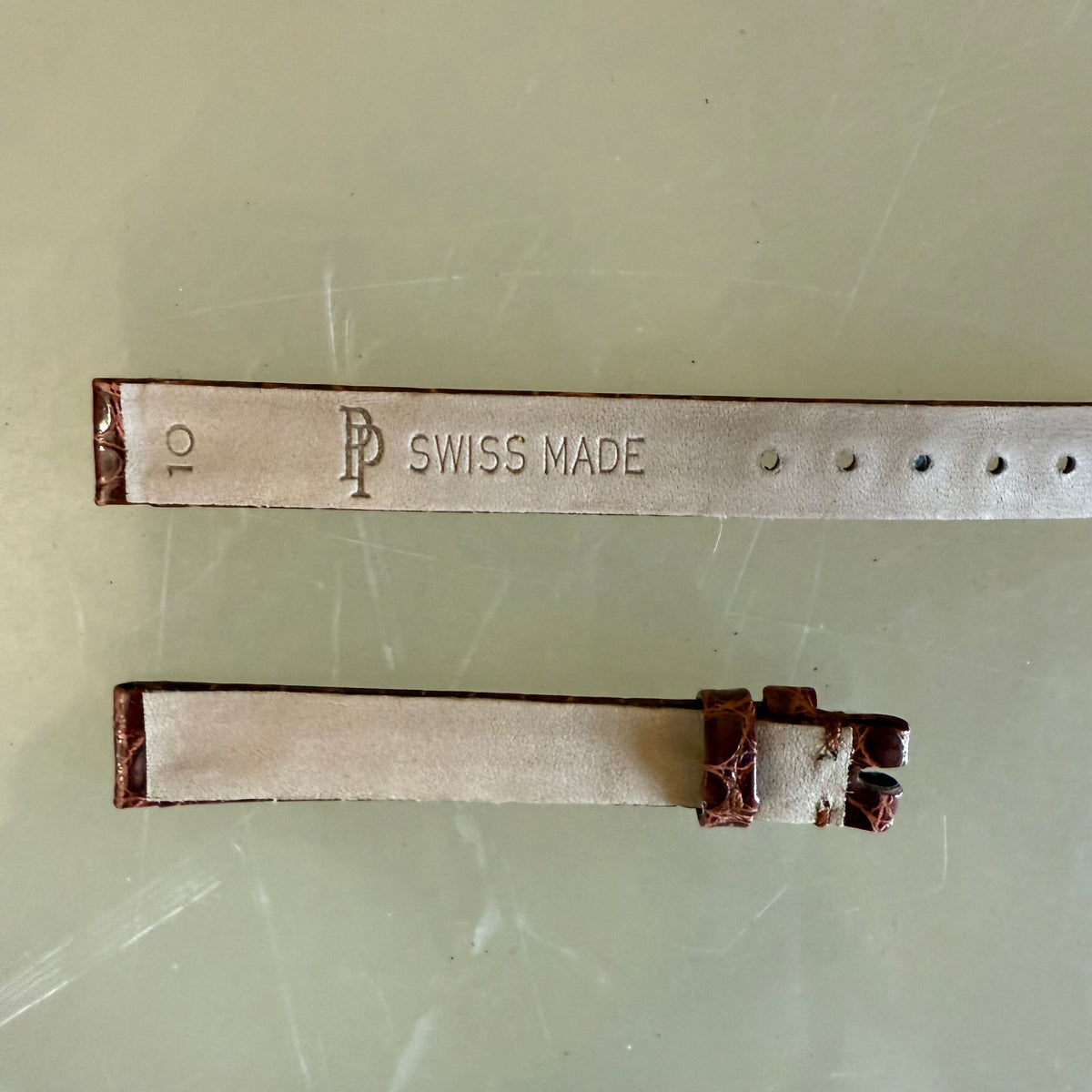 Authentic Patek Philippe Brown Alligator Watch Strap Band 10mm
