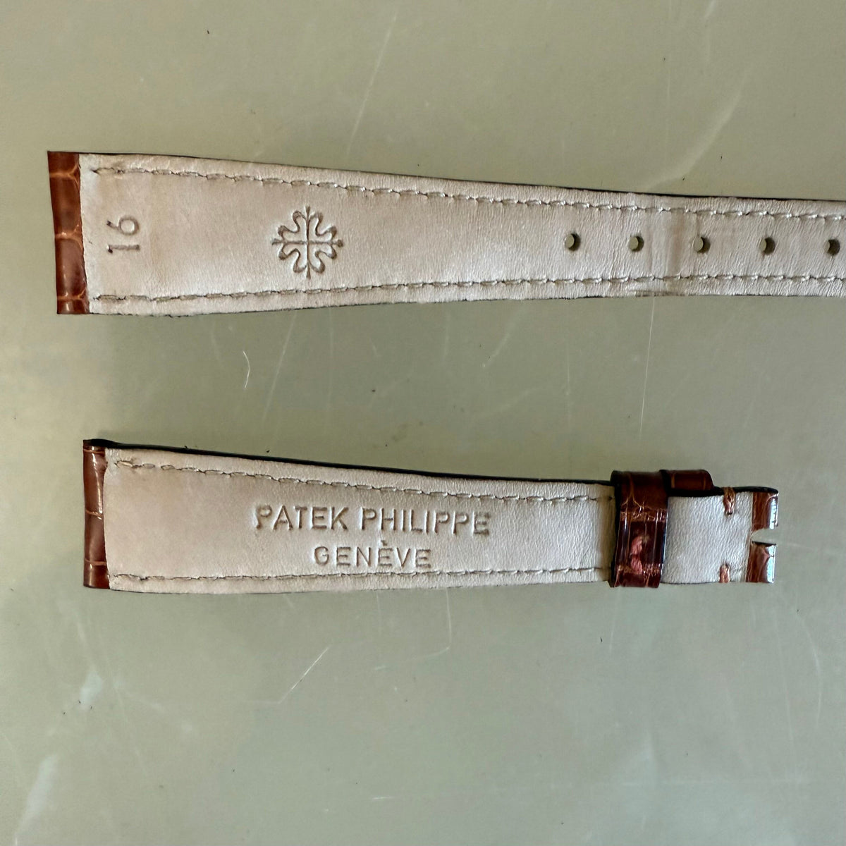 Authentic Patek Philippe Brown Alligator Watch Strap Band 16mm