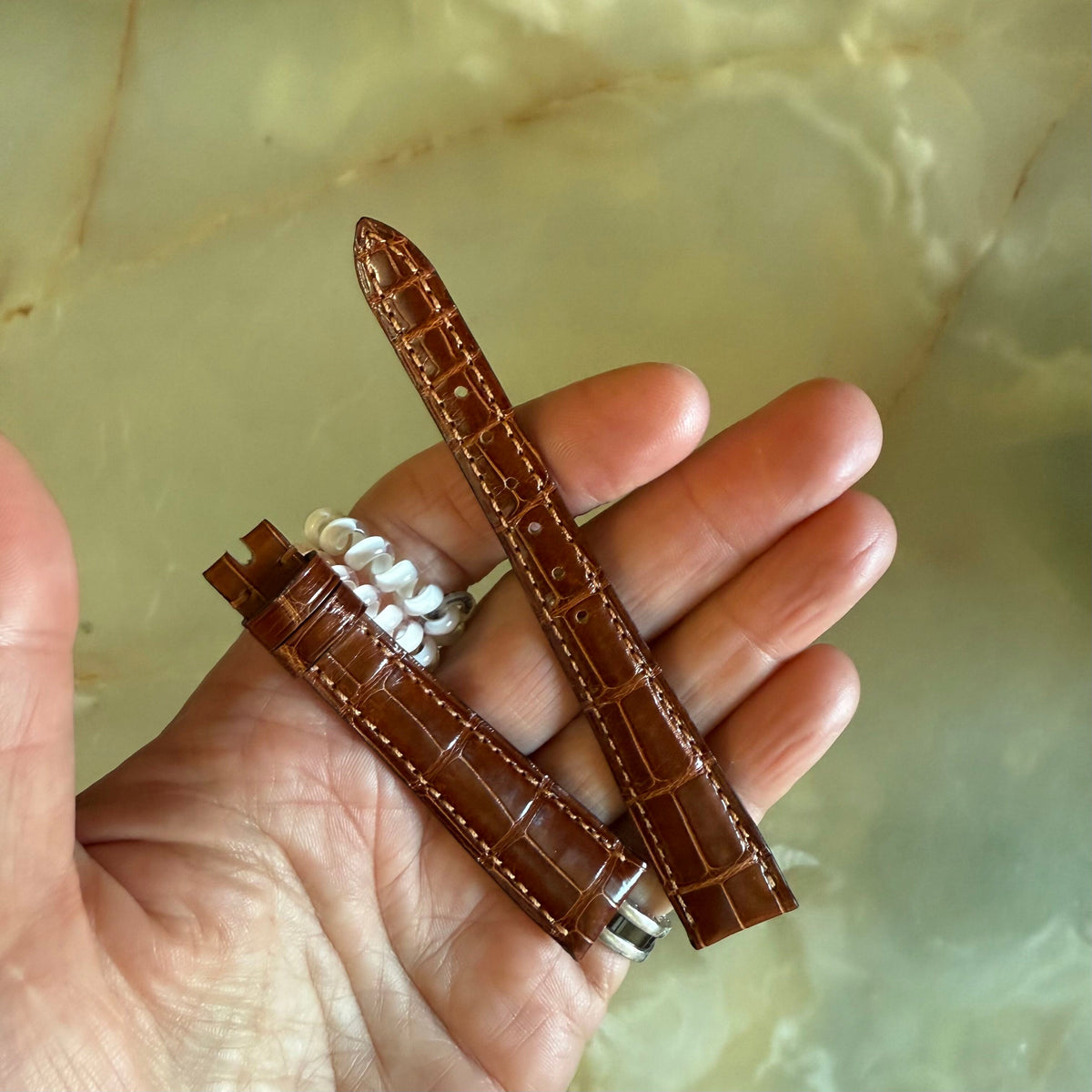 Authentic Patek Philippe Brown Alligator Watch Strap Band 16mm