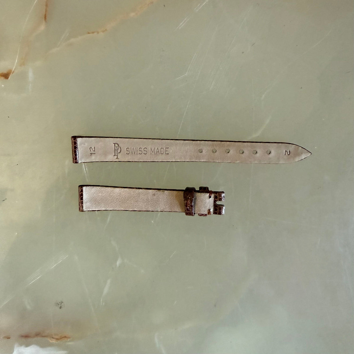 Authentic Patek Philippe Brown Lizard Watch Strap Band 12mm