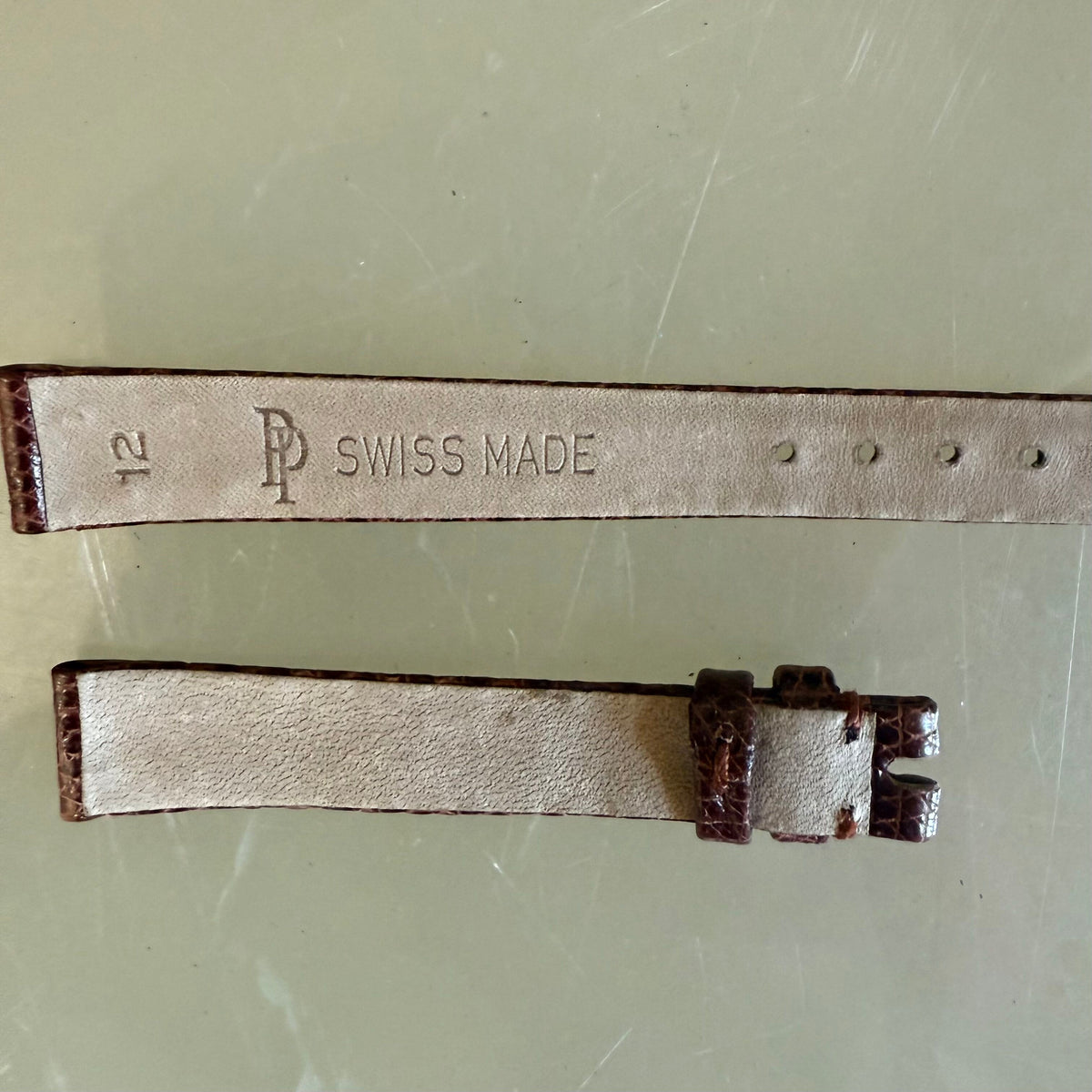 Authentic Patek Philippe Brown Lizard Watch Strap Band 12mm