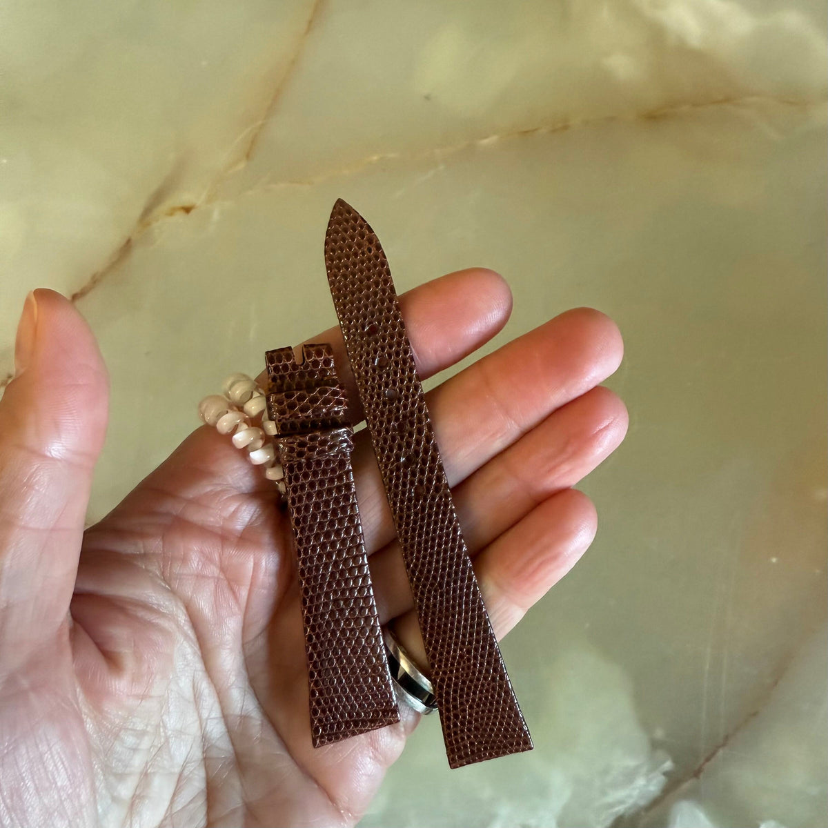 Authentic Patek Philippe Brown Lizard Watch Strap Band 16mm