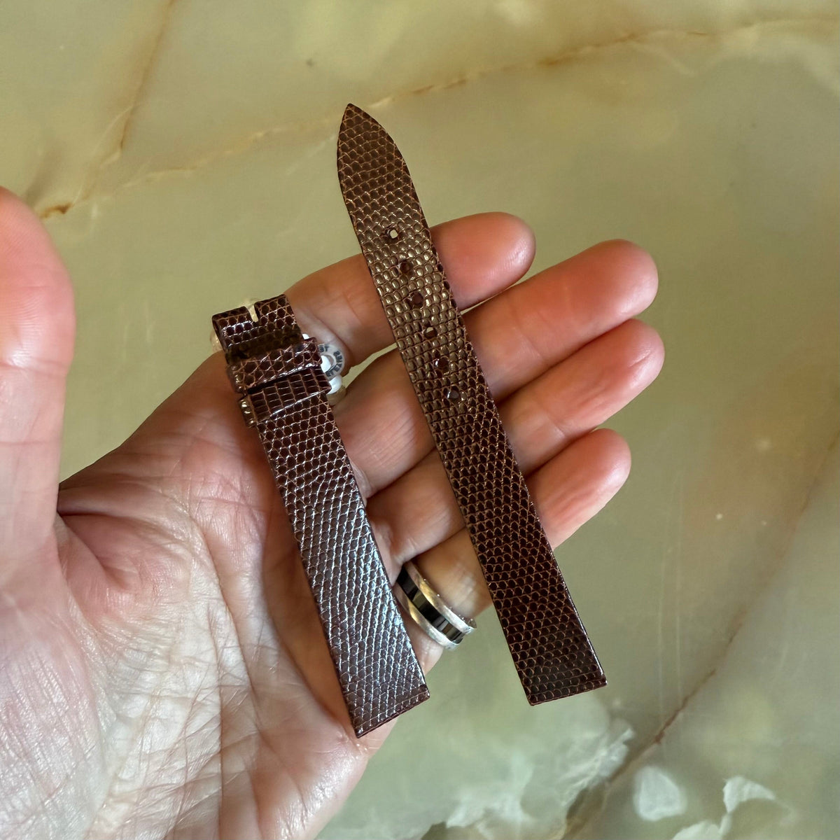 Authentic Patek Philippe Brown Lizard Watch Strap Band 16mm