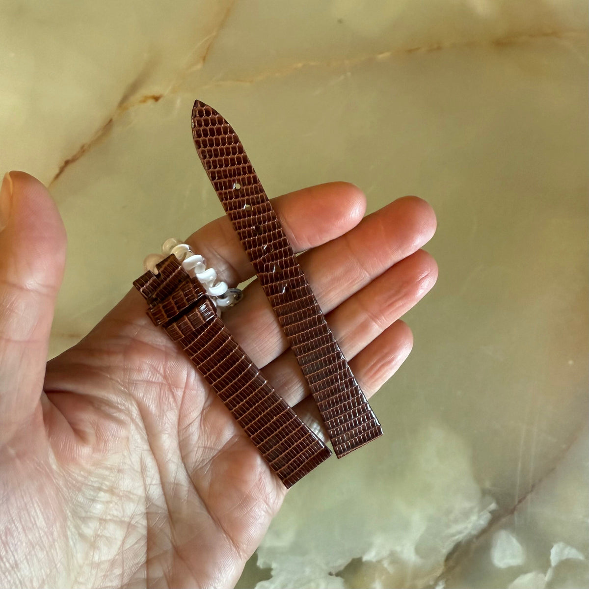 Authentic Patek Philippe Dark Brown Lizard Watch Strap Band 16mm