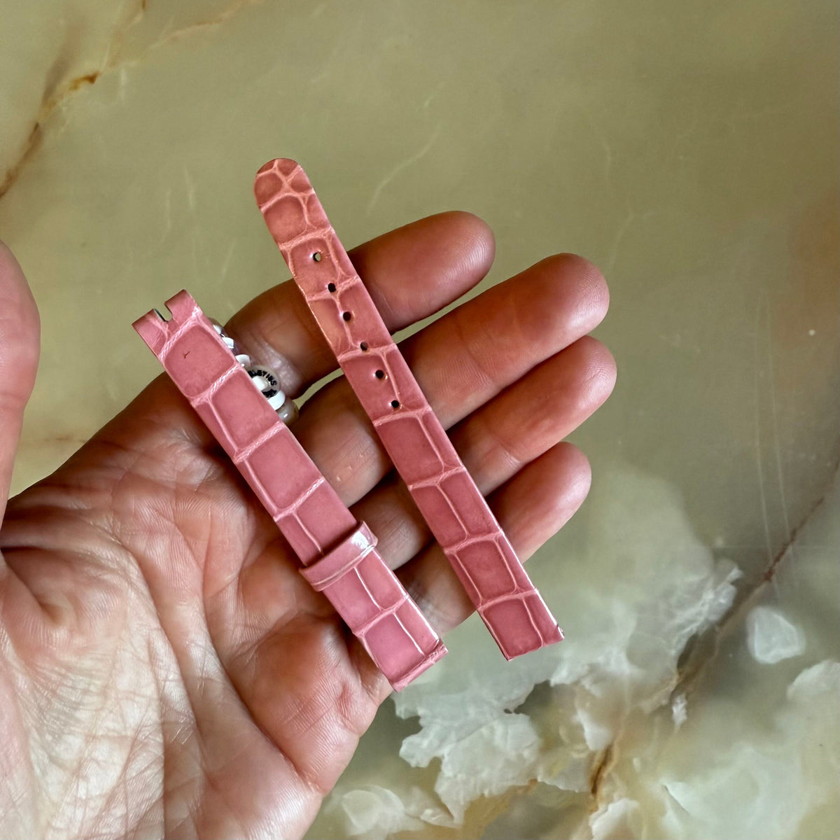 Authentic Patek Philippe Dark Pink Crocodile Watch Strap Band 12mm