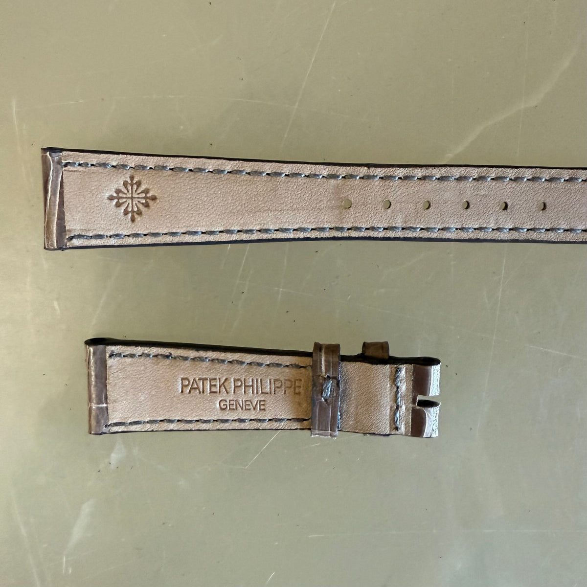 Authentic Patek Philippe Gray Alligator Watch Strap Band 15mm