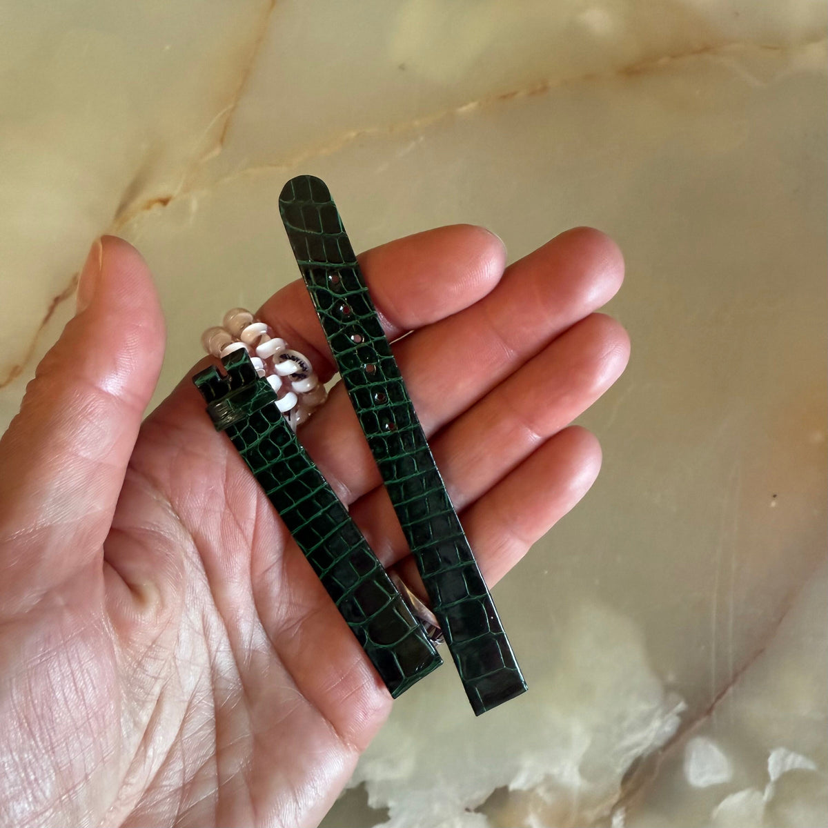 Authentic Patek Philippe Green Alligator Watch Strap Band 12mm