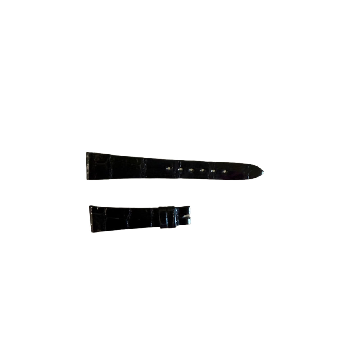 Authentic Patek Philippe Shiny Black Alligator Watch Strap Band 15mm