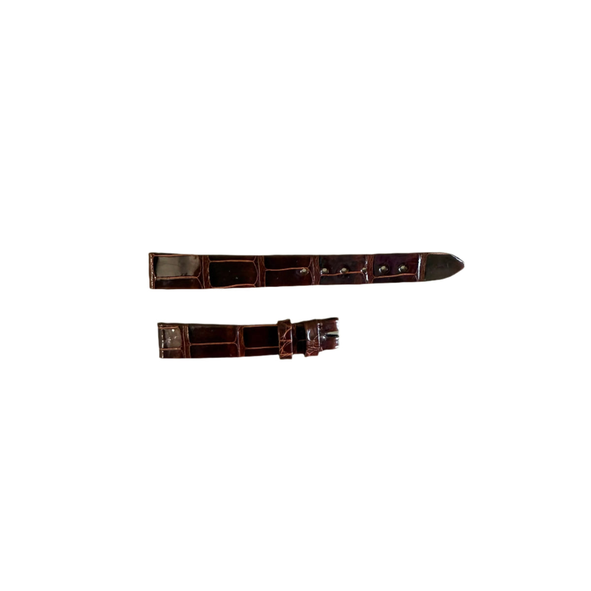 Authentic Patek Philippe Shiny Brown Alligator Watch Strap Band 11mm