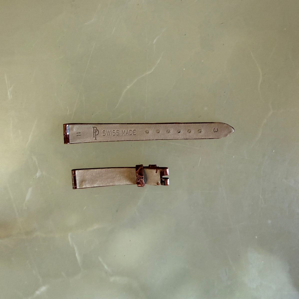 Authentic Patek Philippe Shiny Brown Alligator Watch Strap Band 11mm