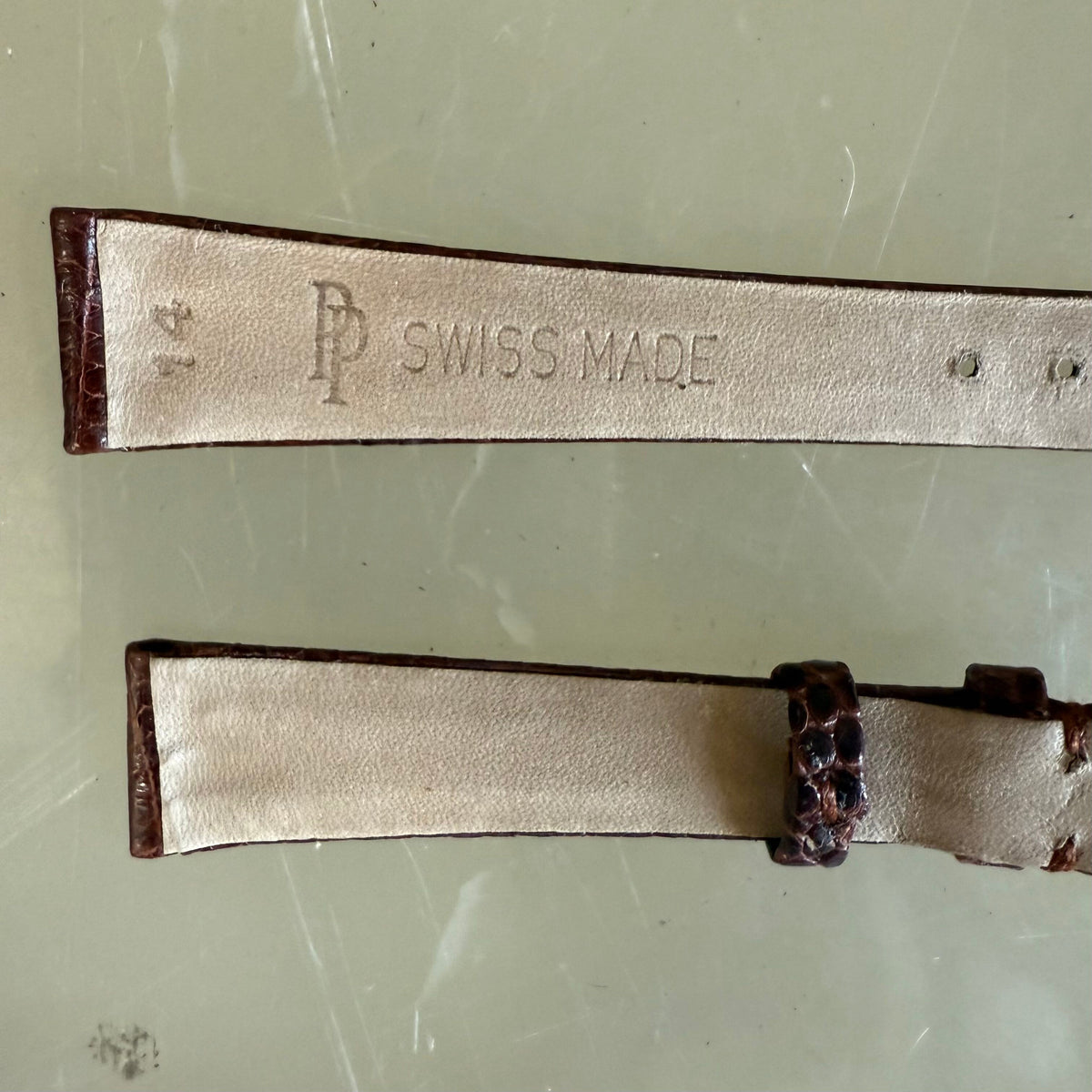 Authentic Patek Philippe Shiny Brown Lizard Watch Strap Band 14mm