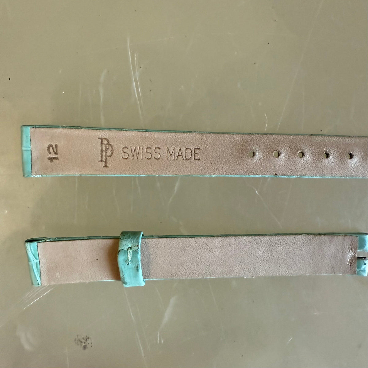 Authentic Patek Philippe Turquoise Crocodile Watch Strap Band 12mm