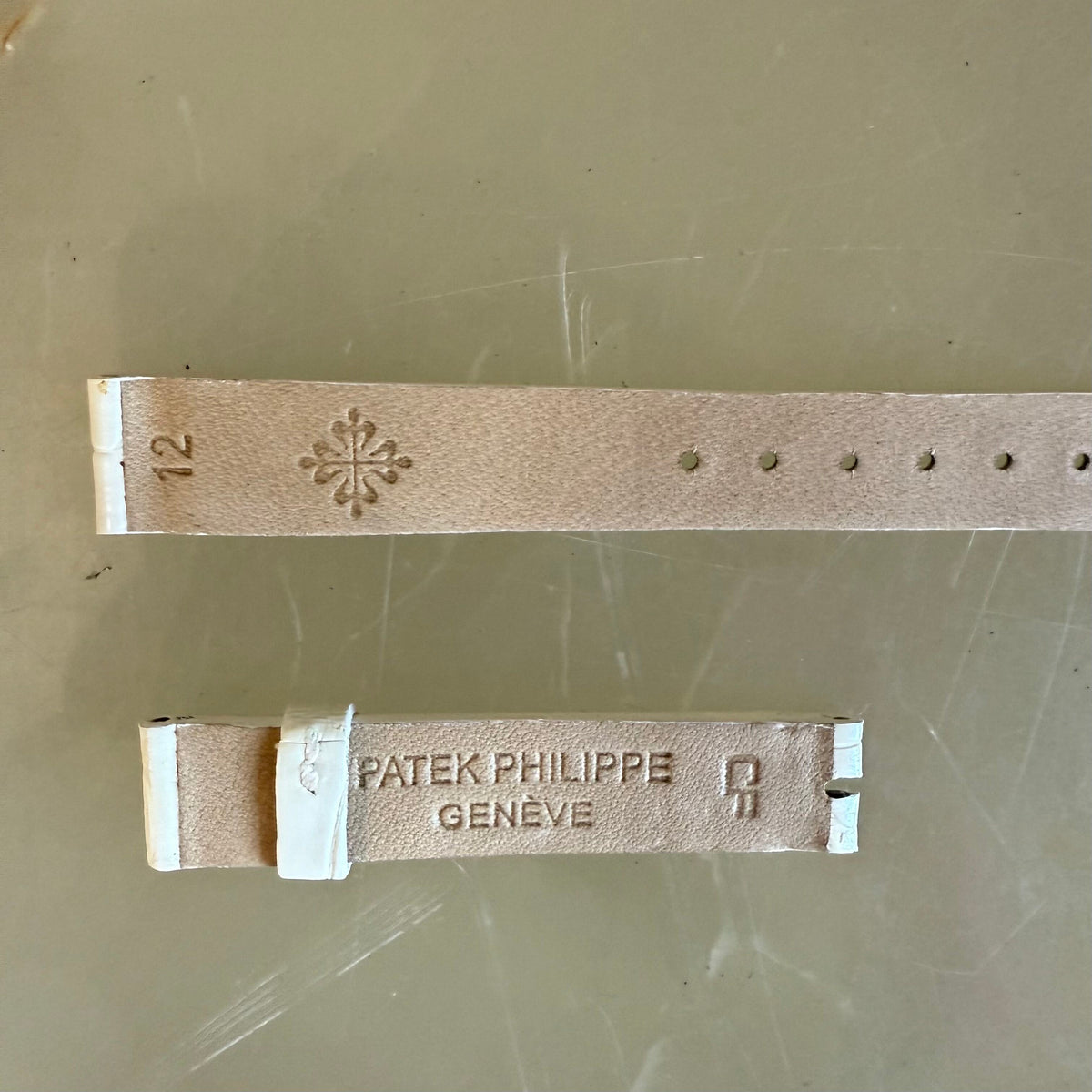 Authentic Patek Philippe White Crocodile Watch Strap Band 12mm