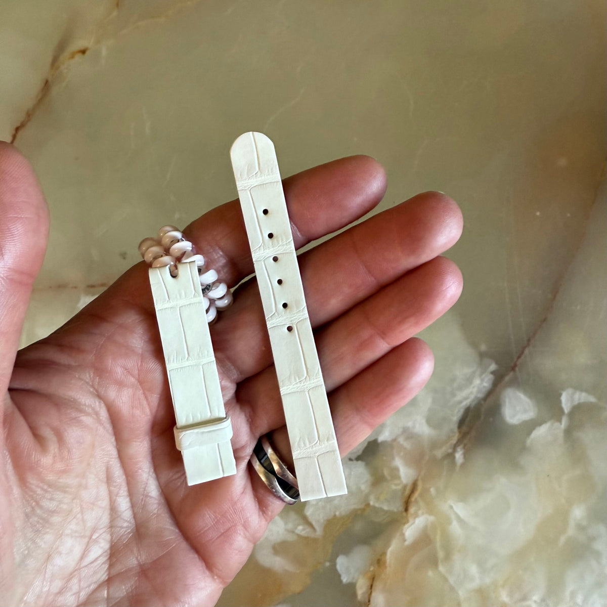Authentic Patek Philippe White Crocodile Watch Strap Band 12mm