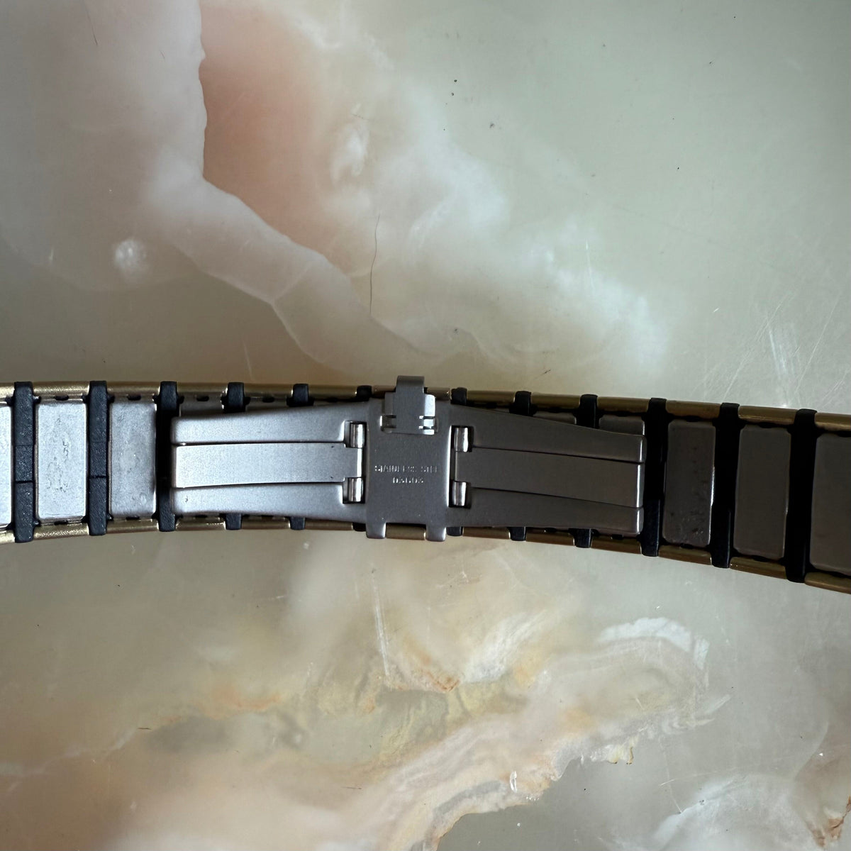 Authentic RADO Black & Gold Steel Watch Bracelet 15mm 03603