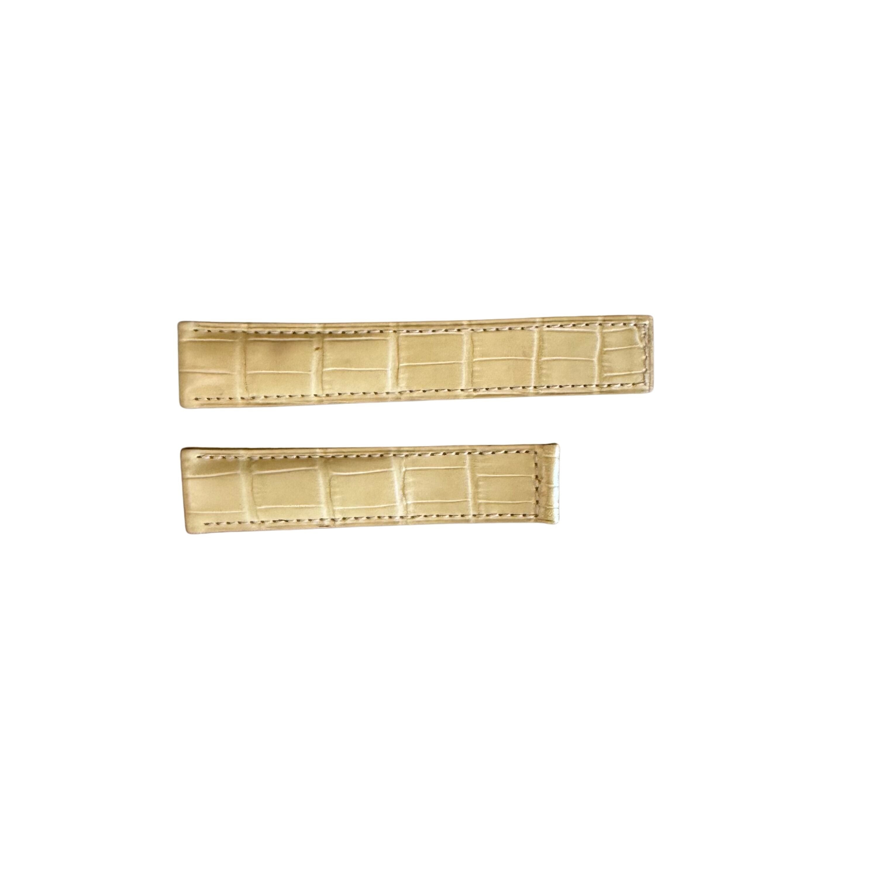 Authentic TAG Heuer Beige Crocodile Watch Strap Band 19mm