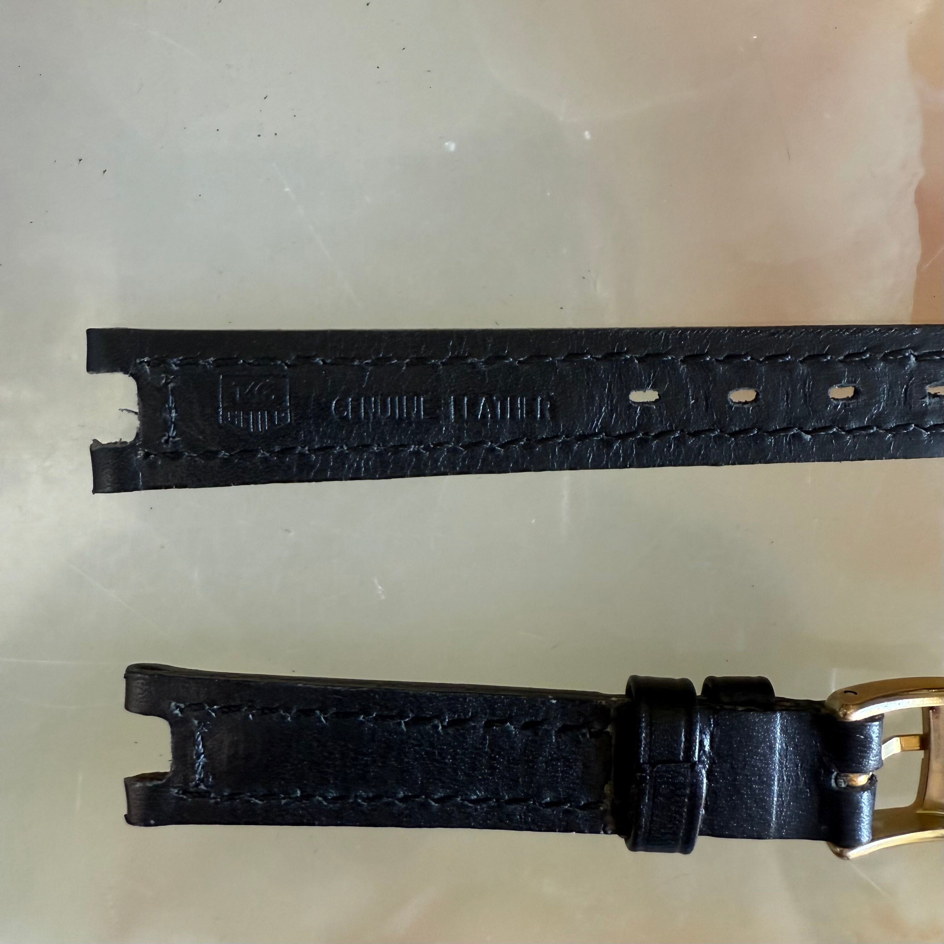 Authentic TAG Heuer Black Leather Watch Strap Band 13mm with Buckle