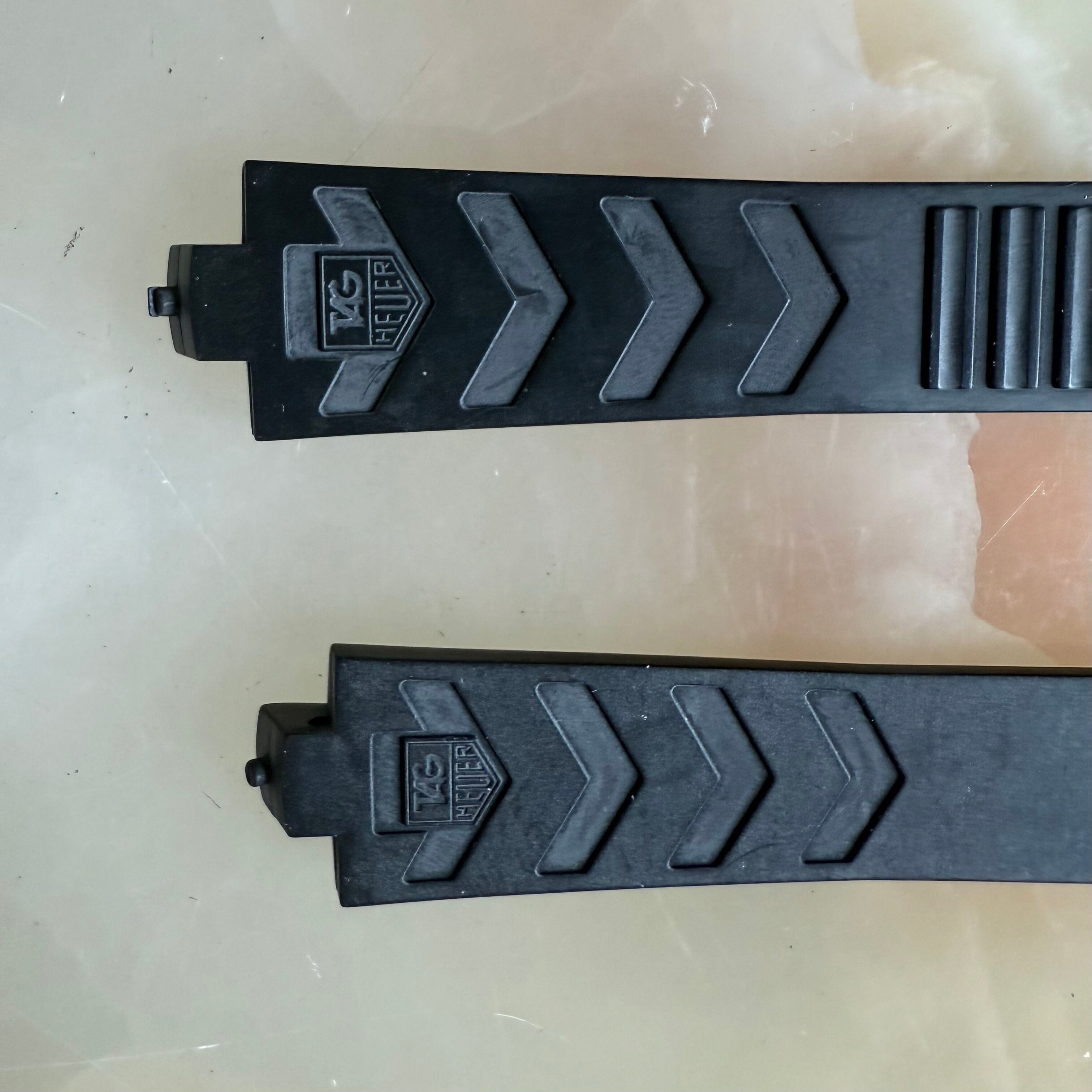 Authentic TAG Heuer Black Rubber Watch Strap Band 16mm