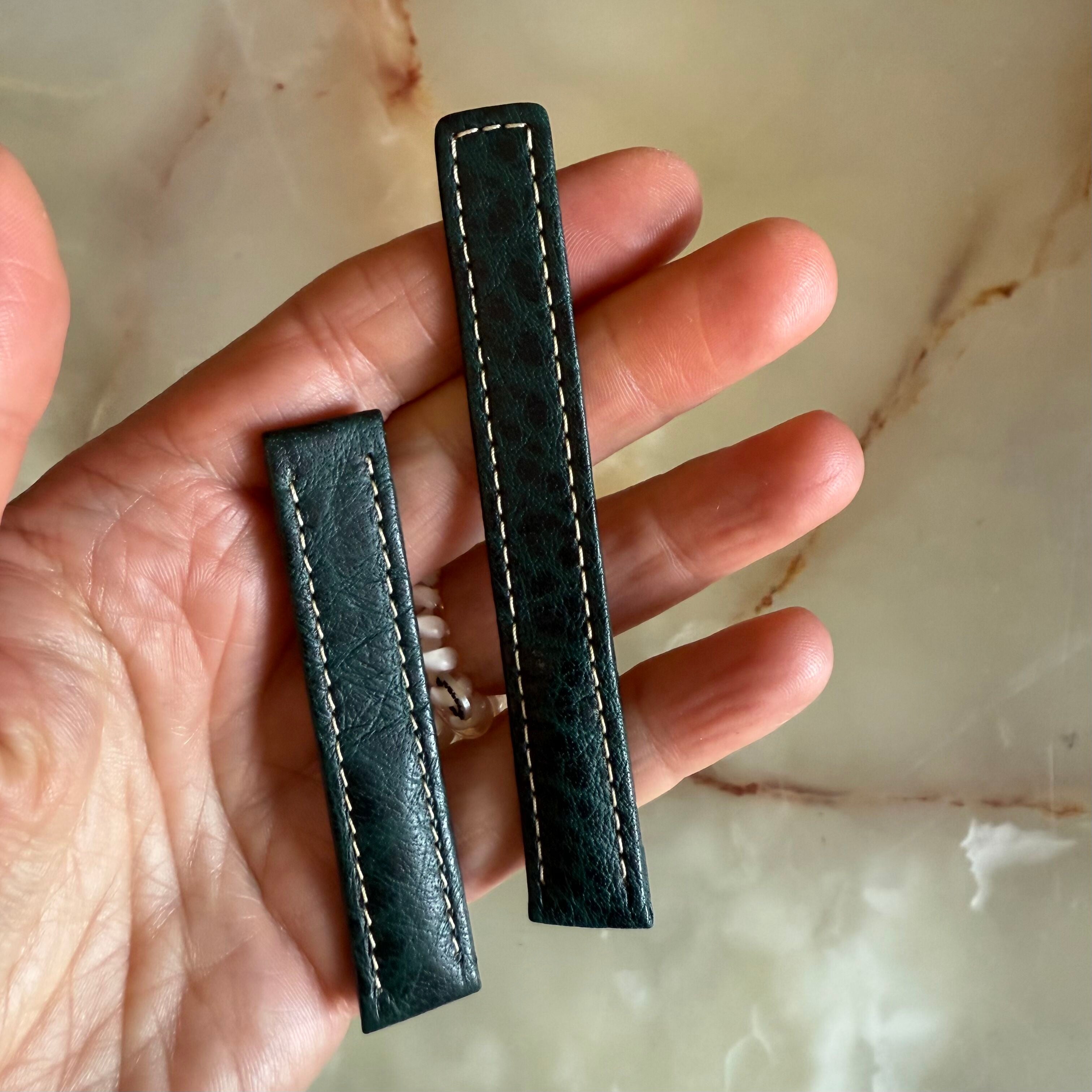 Authentic TAG Heuer Green Genuine Leather Watch Strap Band 15mm